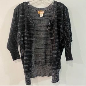 MUDD cardigan small silver & black